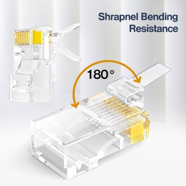 Anmck CAT6 UTP RJ45 Modular Plug Connector 8P8C Crimp End 10/1000Mbps Ethernet Cable Ethernet Connector - Image 5