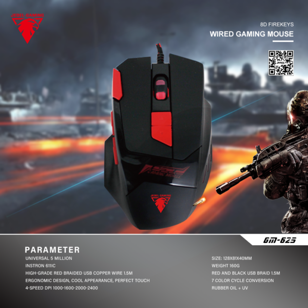 JEDEL GM 625 WIRED GAMING MOUSE - Image 3