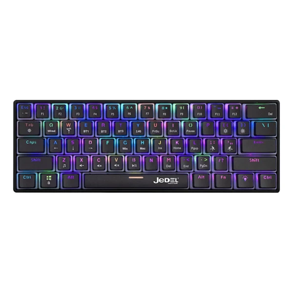 Jedel Gaming WIRED + WIRELESS + BLUETOOTH Mechanical Keyboard KL-125 - Image 2